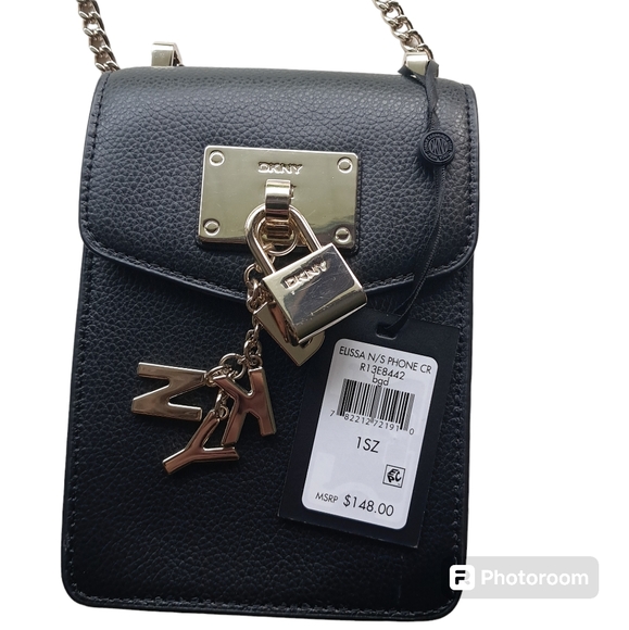 Dkny Handbags - DKNY 100% Real Cowhide Leather Mini Purse Bag Phone Bag w Silver hardware,lock